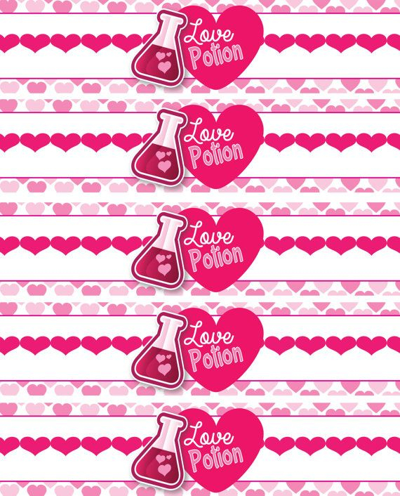 Free Printable Valentine Water Bottle Labels