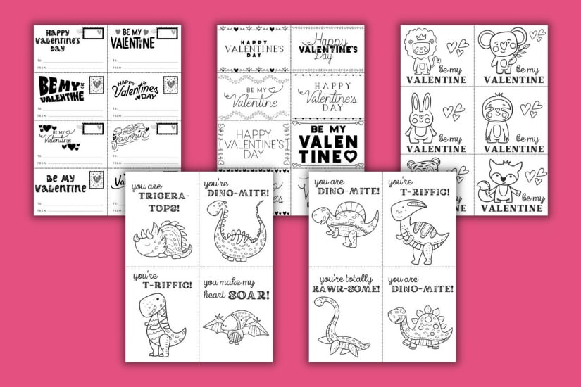 Black And White Printable Valentine Cards Kind