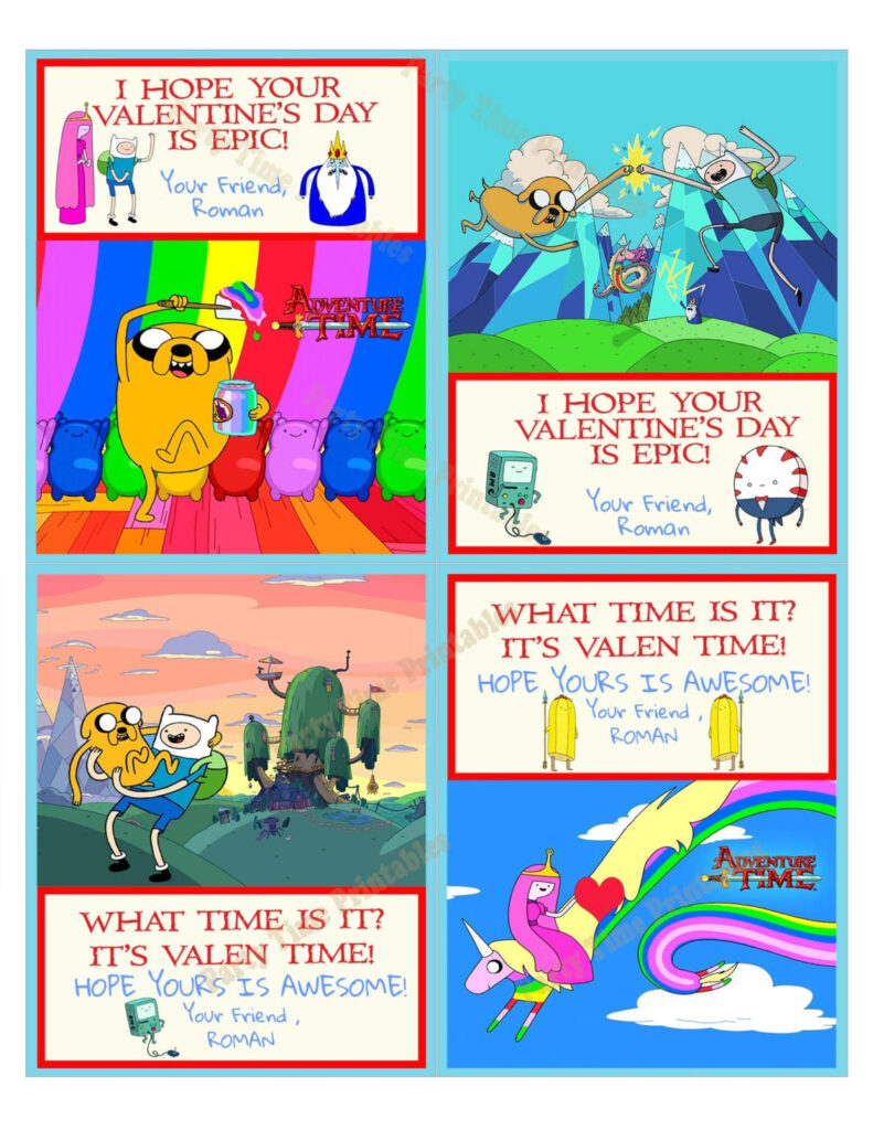 Adventure Time Valentines Day Cards Printable