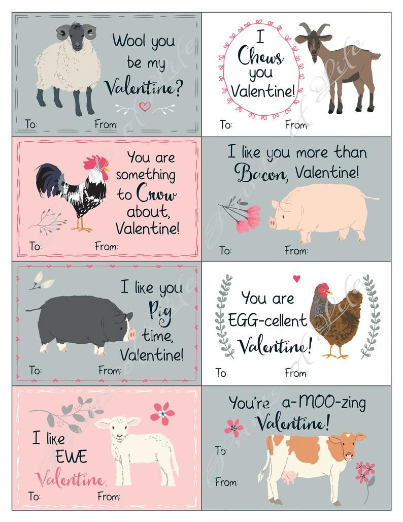 Animal Valentine Printable Freinds