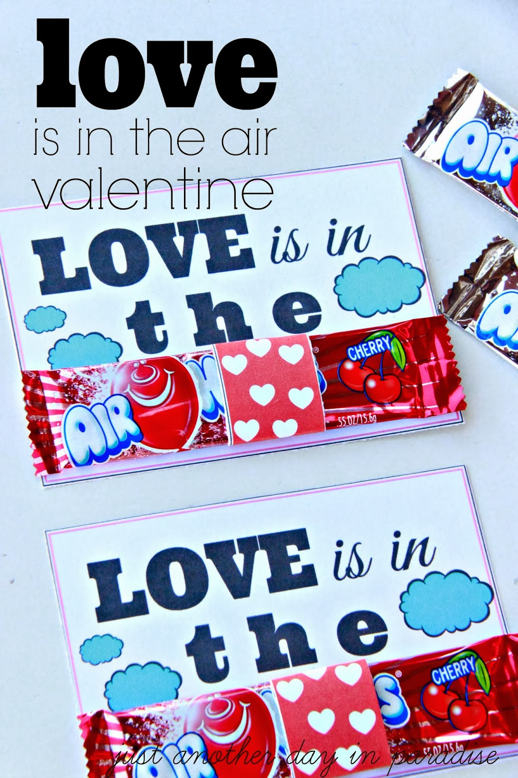 Love Is In The Air Valentine Printable
