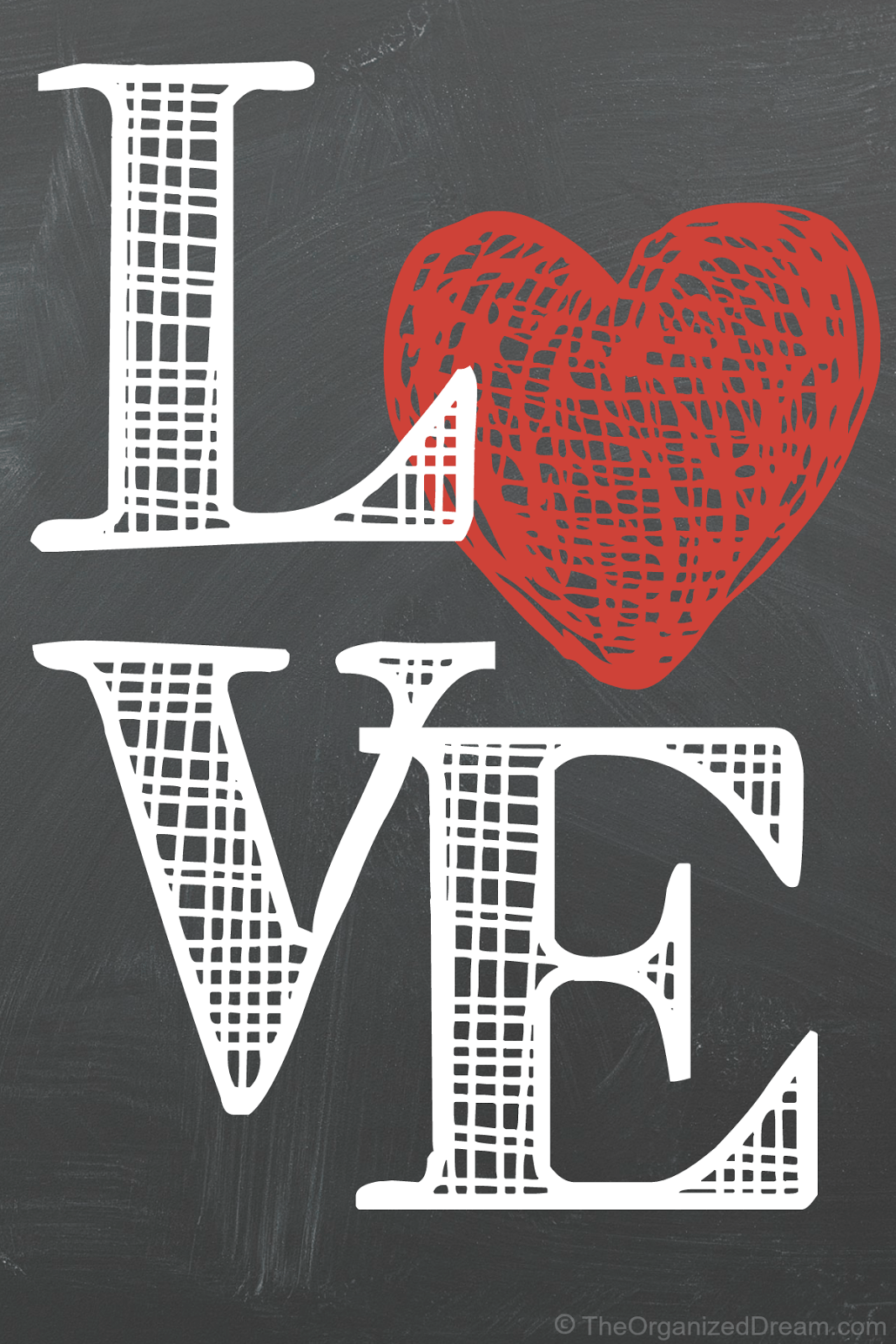 Chalk Valentines Printables Free