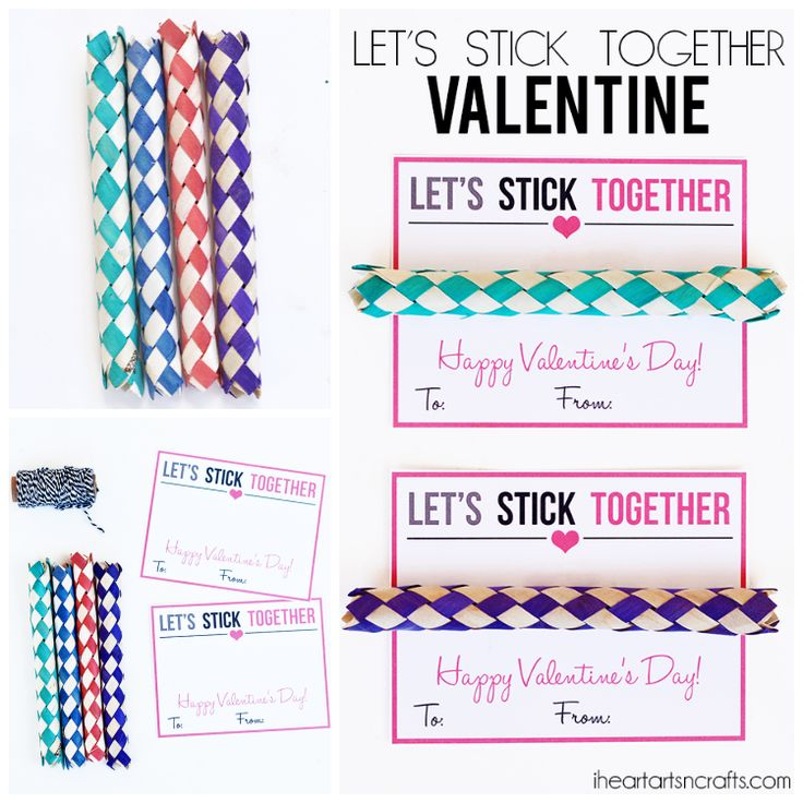 Let's Stick Together Valentine Printable