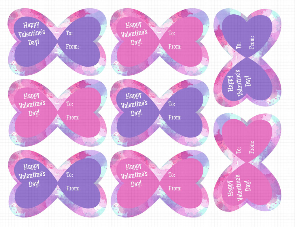 Butterfly Lollipop Valentines Printables