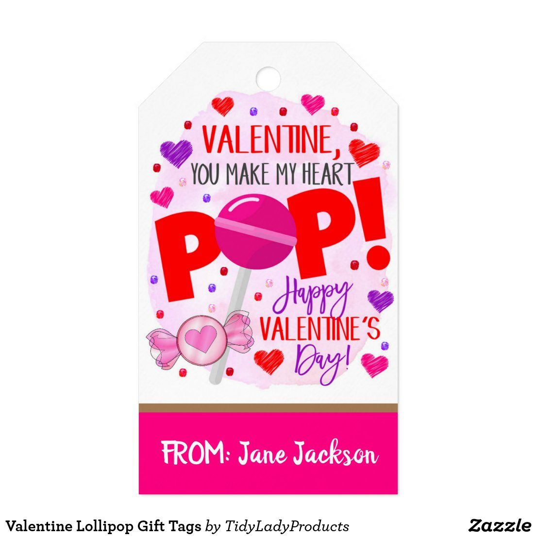 Free Printable Lollipop Valentines