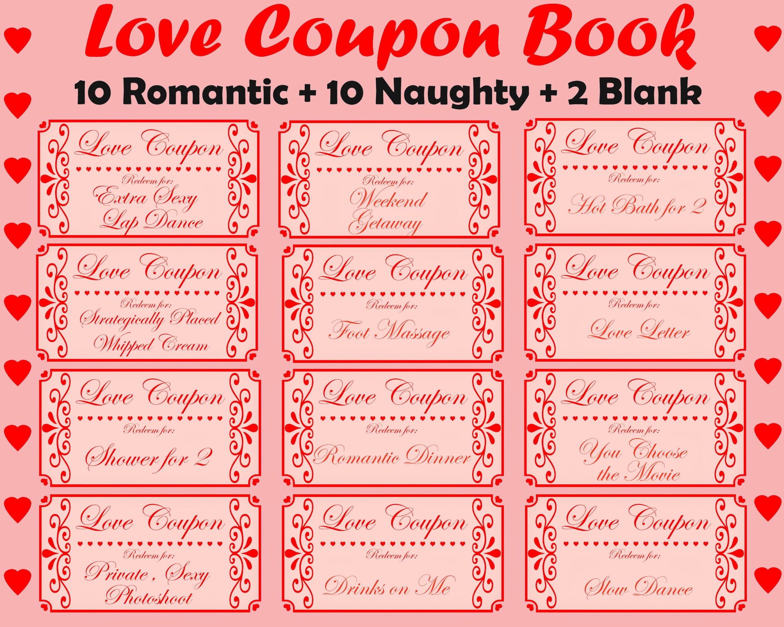 Printable Valentine Coupons For Husband
