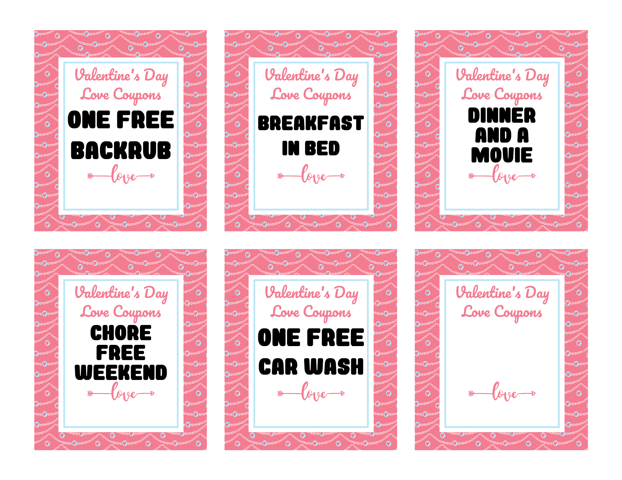 Free Printable Valentines Coupons