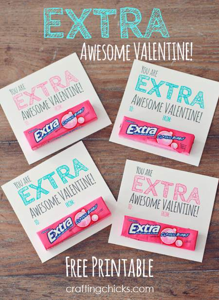 Extra Gum Valentine Printable