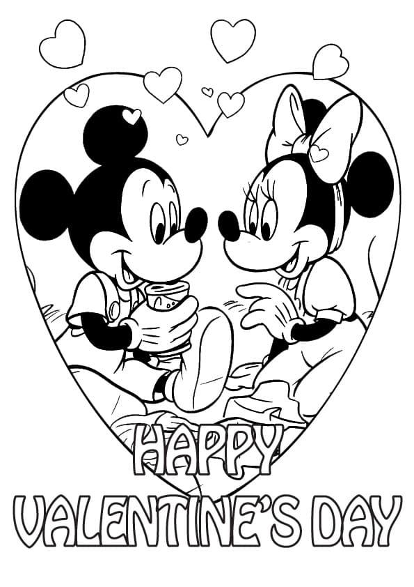 Printable Disney Valentines Day Coloring Pages