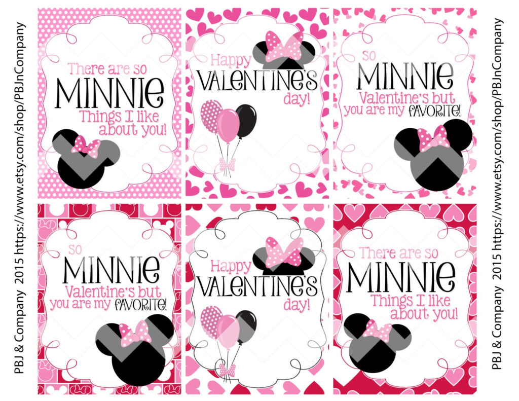 Printable Minnie Mouse Valentine Cards