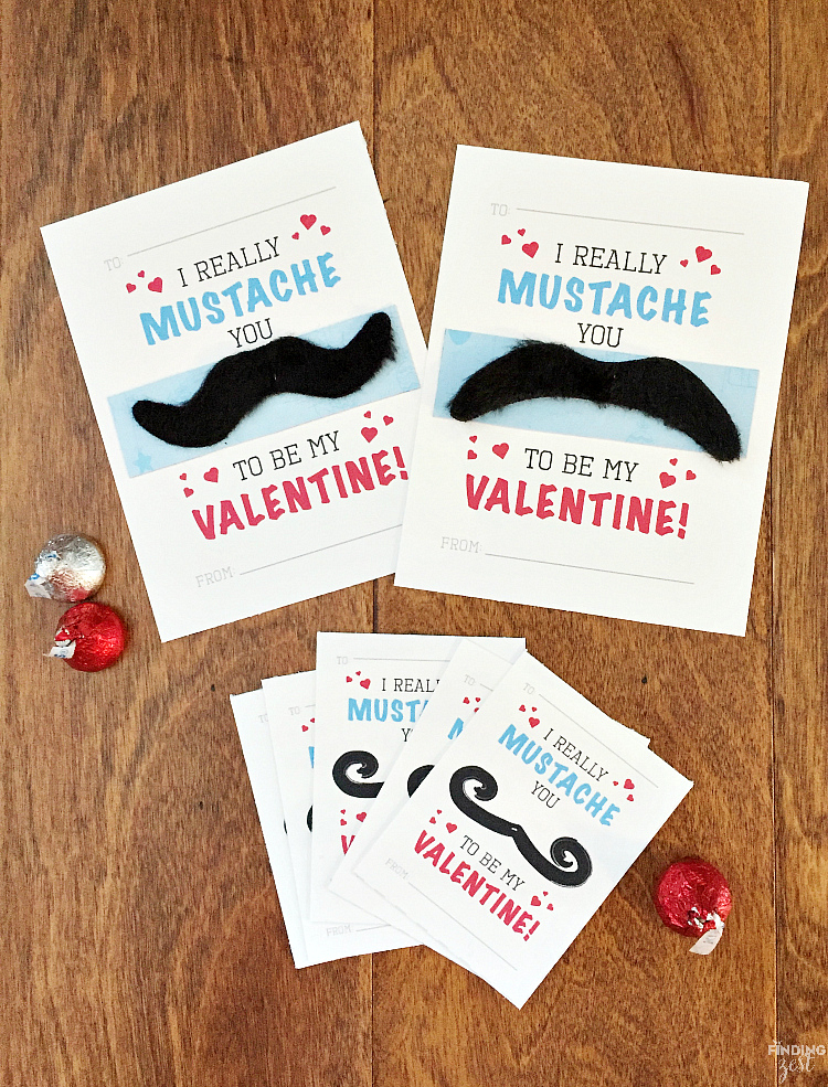 Mustache Valentine Printable Free