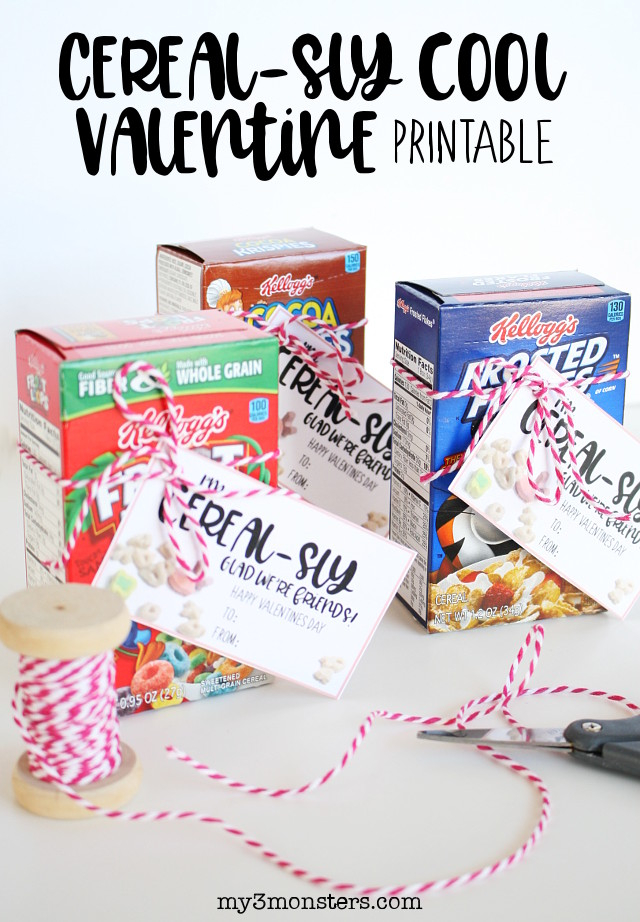 Cereal Valentines Printables Free