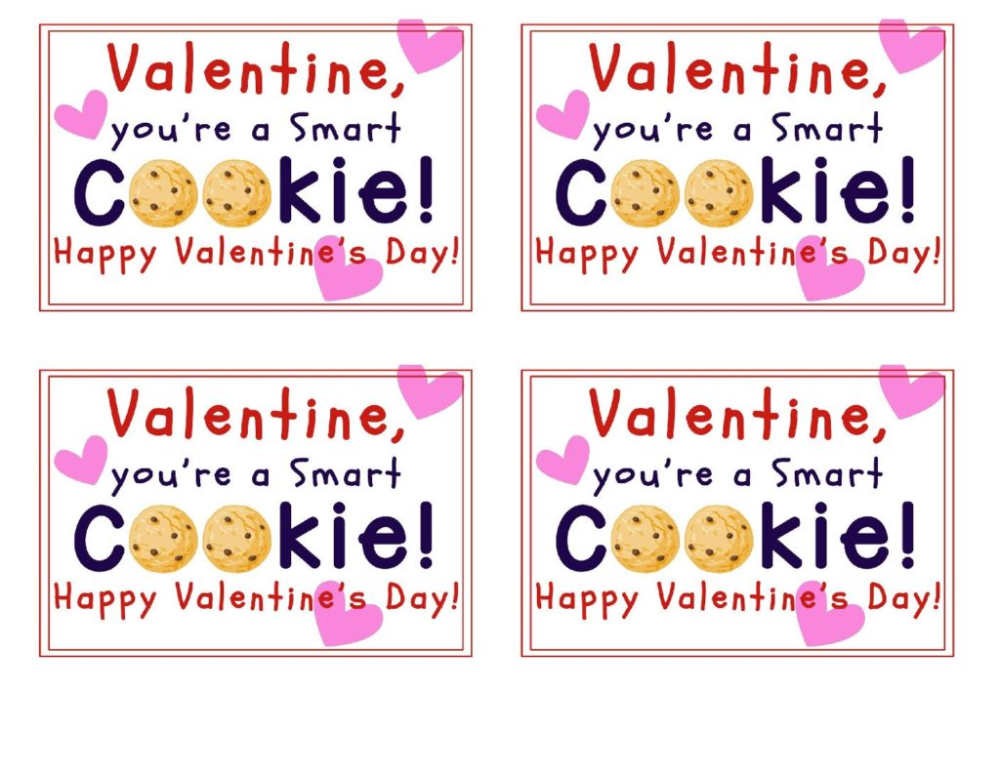 Free Smart Cookie Valentine Printable