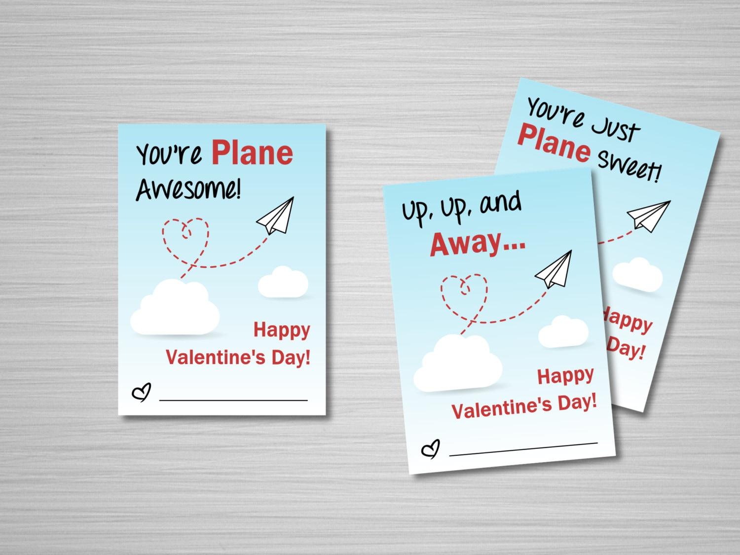 Airplane Valentine Card Printables Free