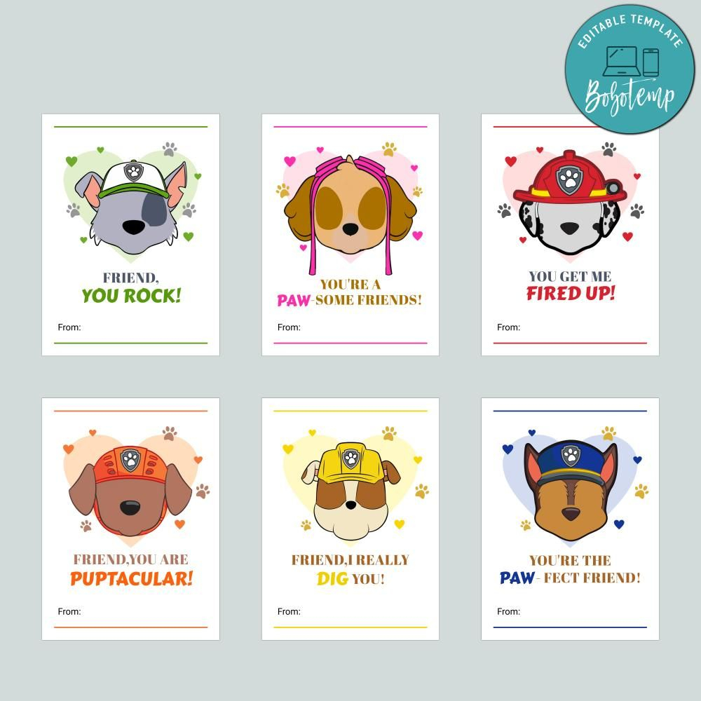 Paw Patrol Valentines Printable