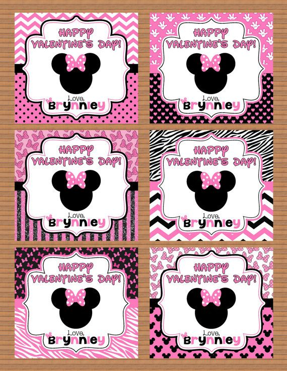 Printable Minnie Mouse Valentine Cards