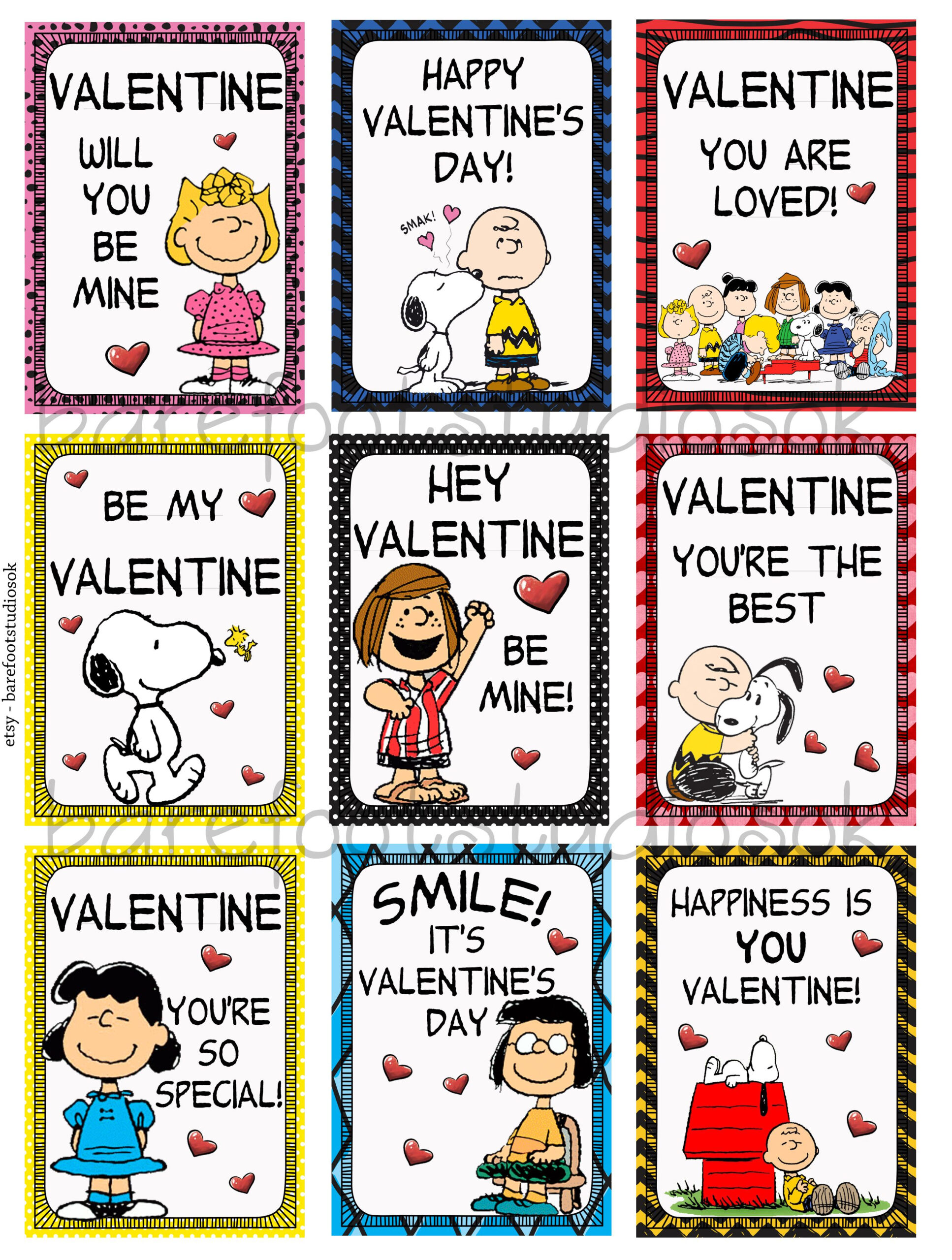Charlie Brown Valentines Printable