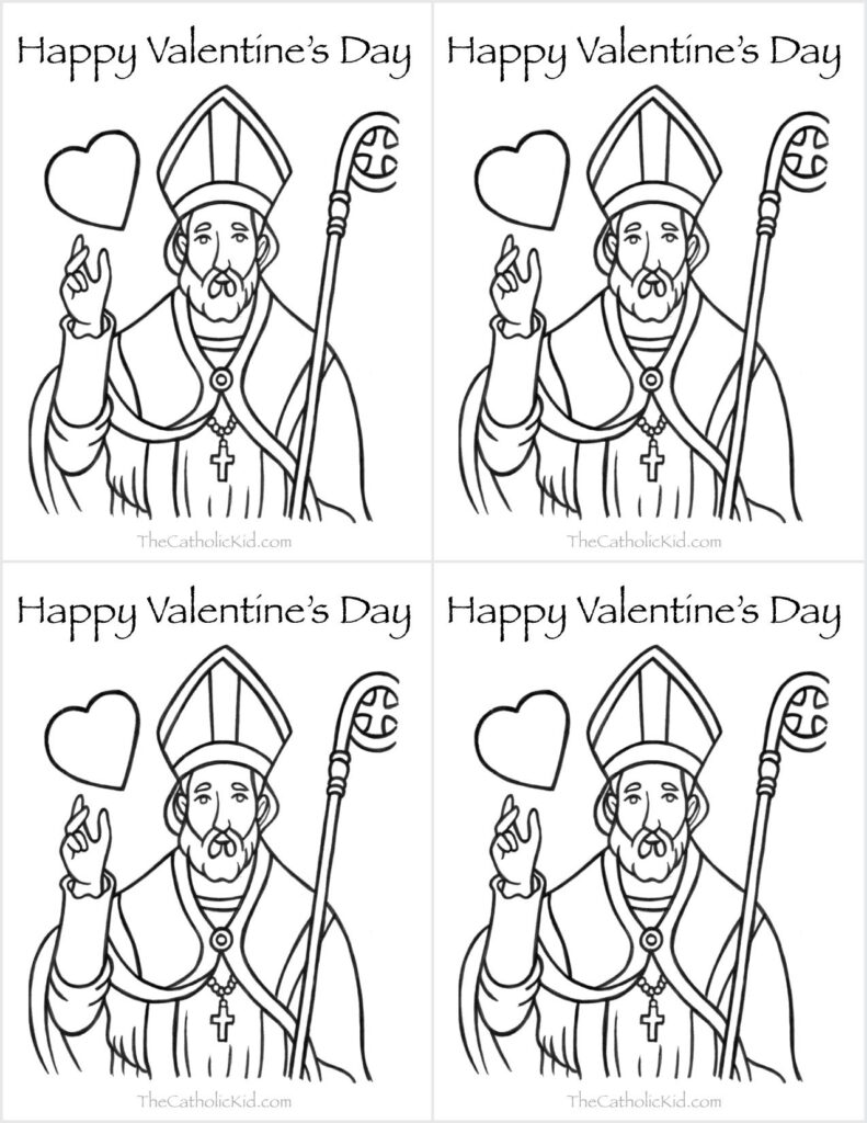 St Valentine Coloring Page Printable