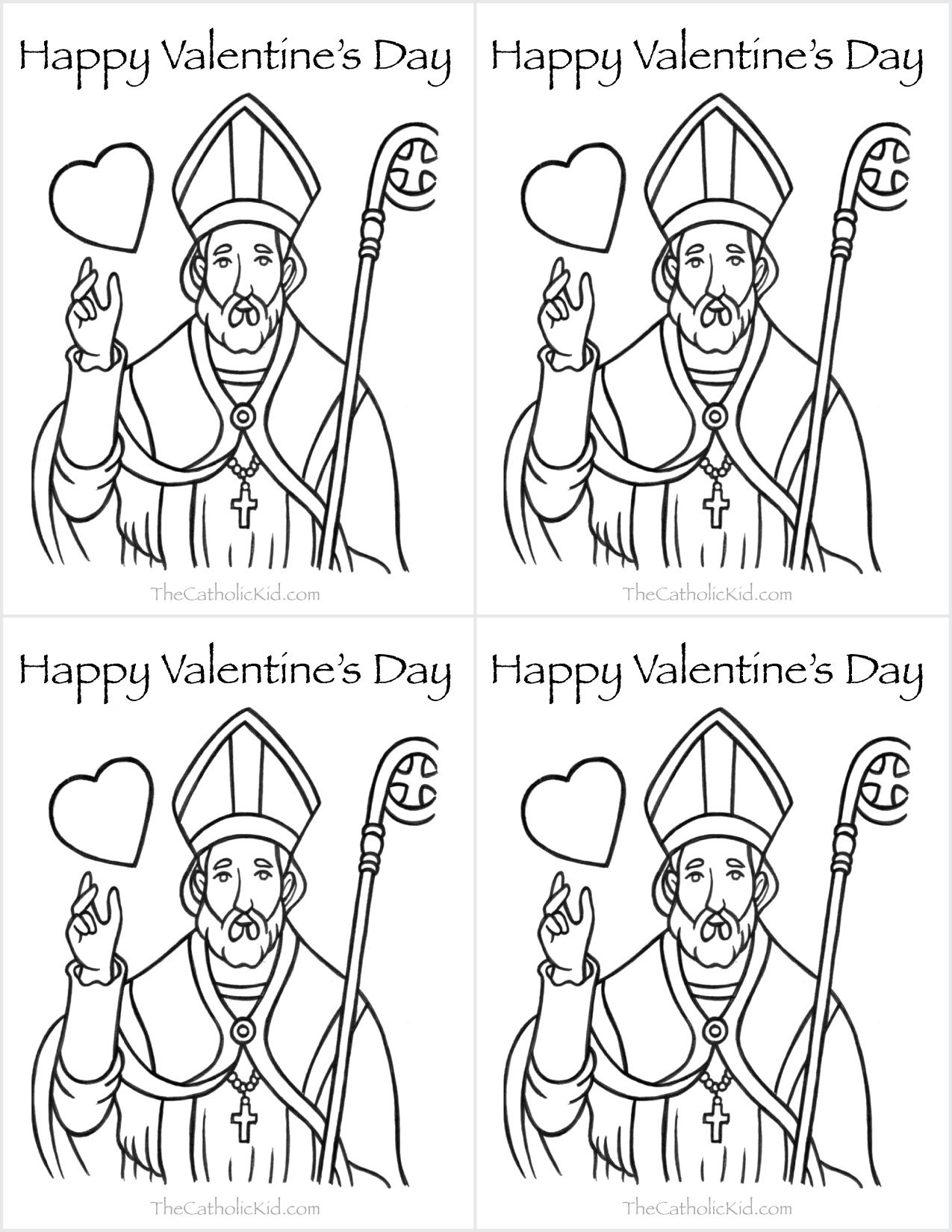 St Valentine Coloring Page Printable