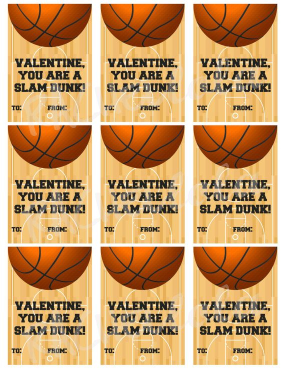 Free Basketball Valentine Printable