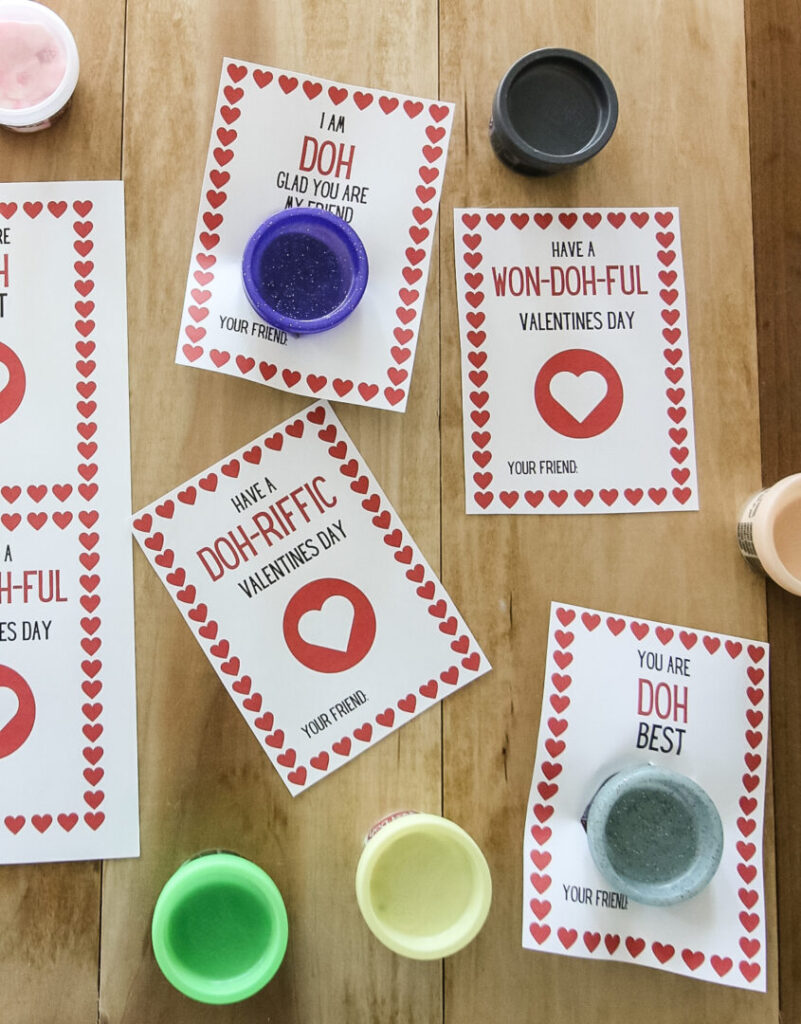 Free Printable Play Doh Valentine Cards