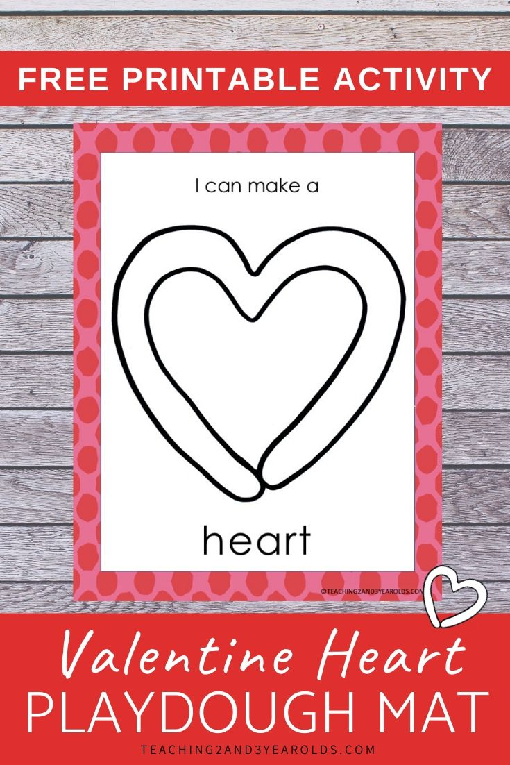 Free Printable Valentine's Day Playdough Mats