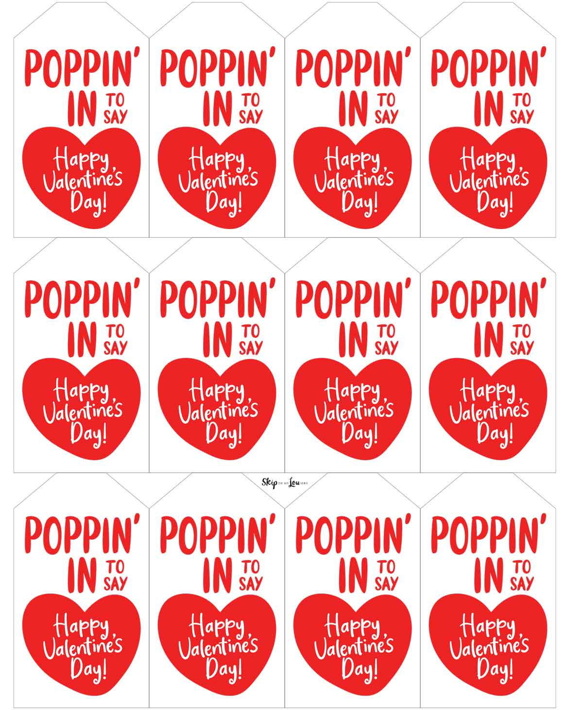 Free Printable Have A Poppin Valentine's Day