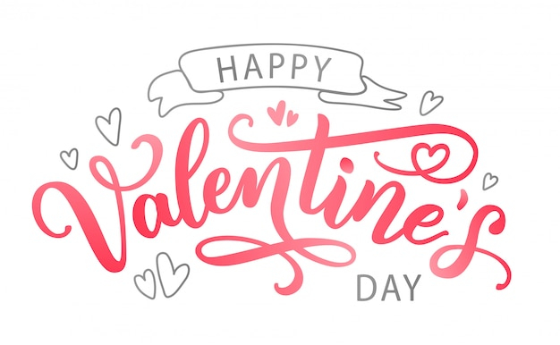 Happy Valentines Day Lettering Printable