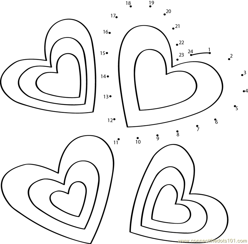 Valentine Dot To Dot Printables