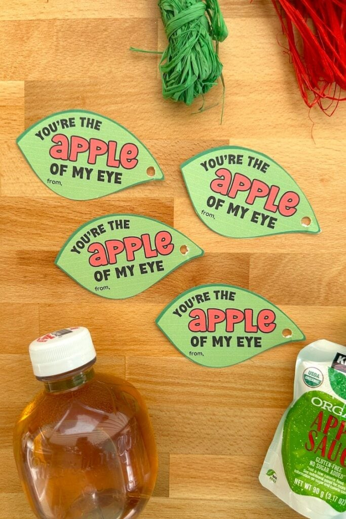You're The Apple Of My Eye Valentine Printable