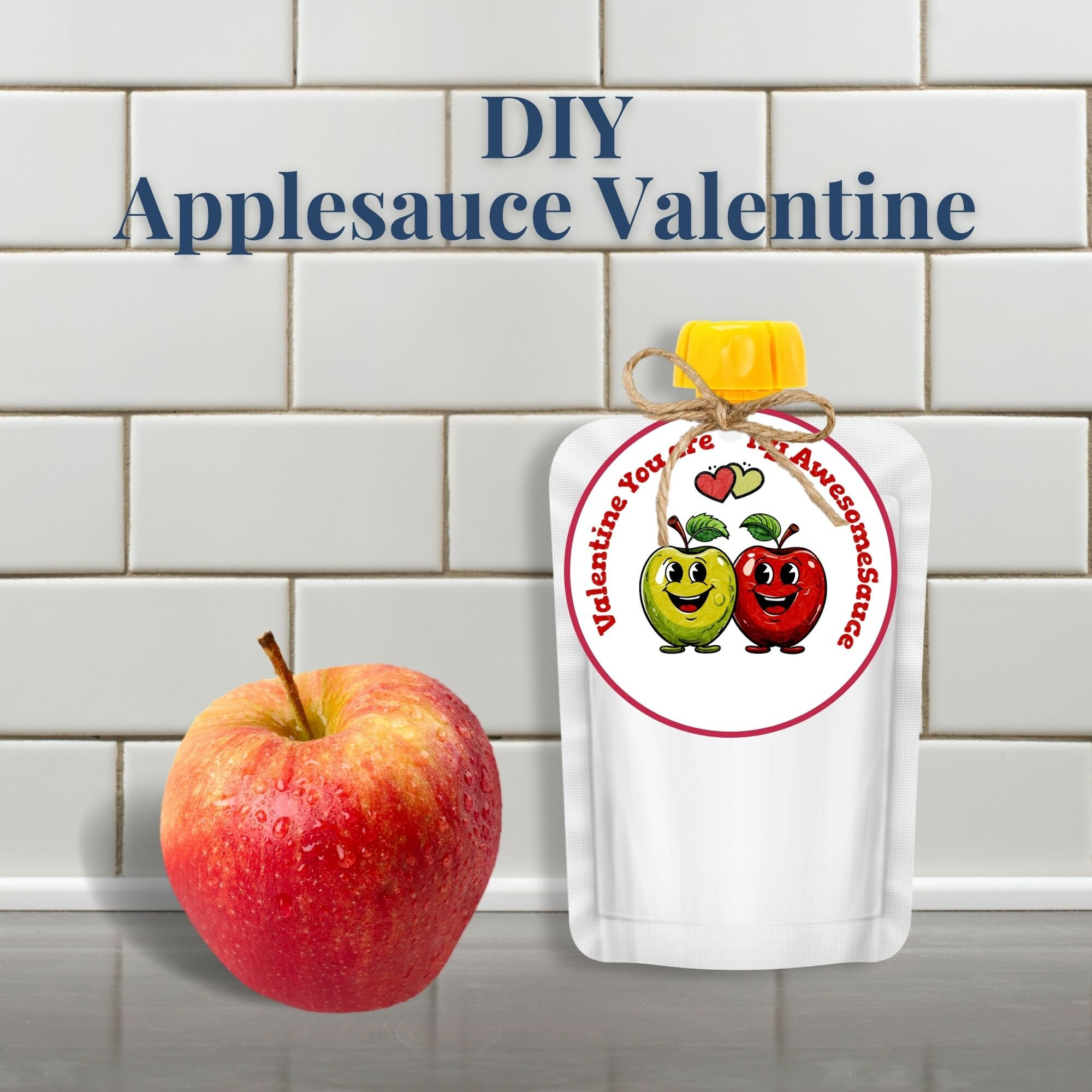 Apple Sauce Valentine Printable Label