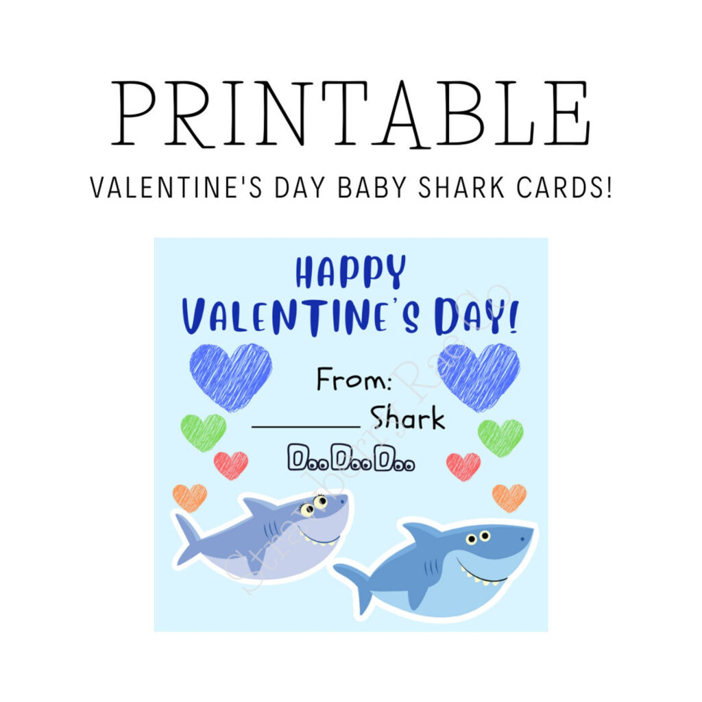 Baby Shark Valentine Printables