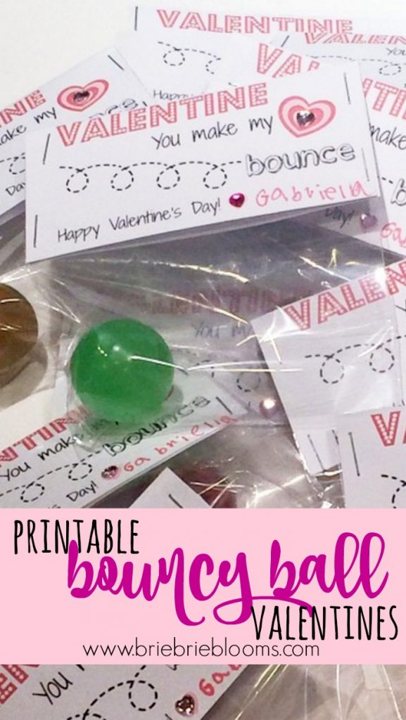 Bouncy Ball Valentines Printable