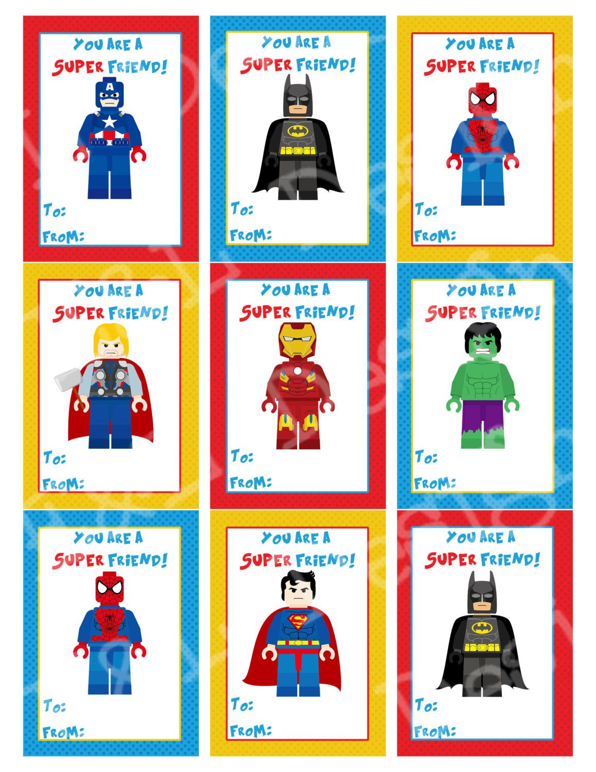Boys Valentine Cards Printable
