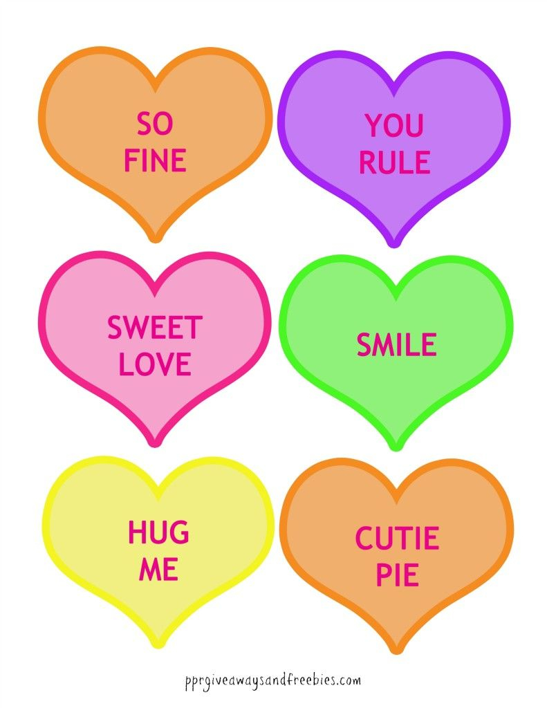 Valentine Candy Sayings Printable