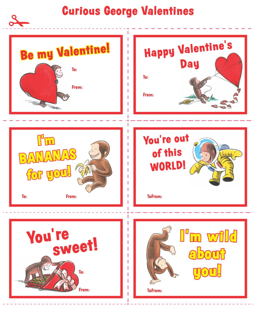 Printable Valentine Cards For Kindergarten