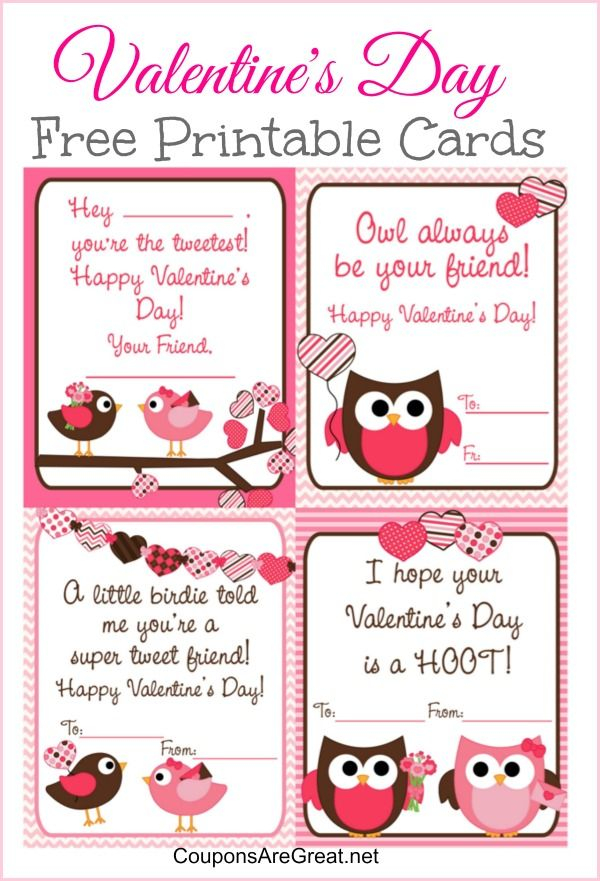 Free Valentine Card Printables For Preschoolers