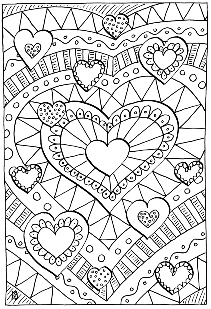 Valentines Coloring Pages For Adults Printable