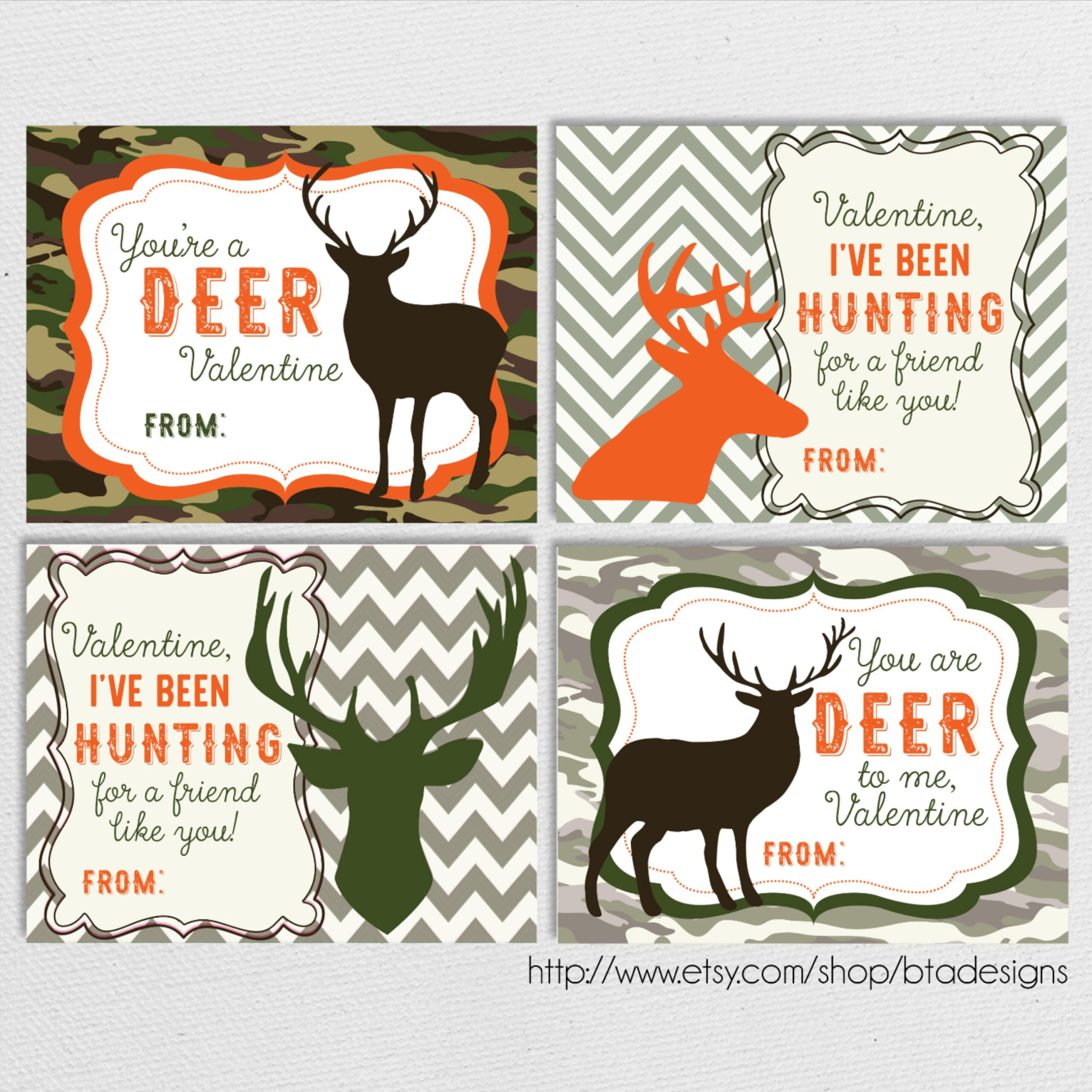 Buck Hunting Valentines Free Printables