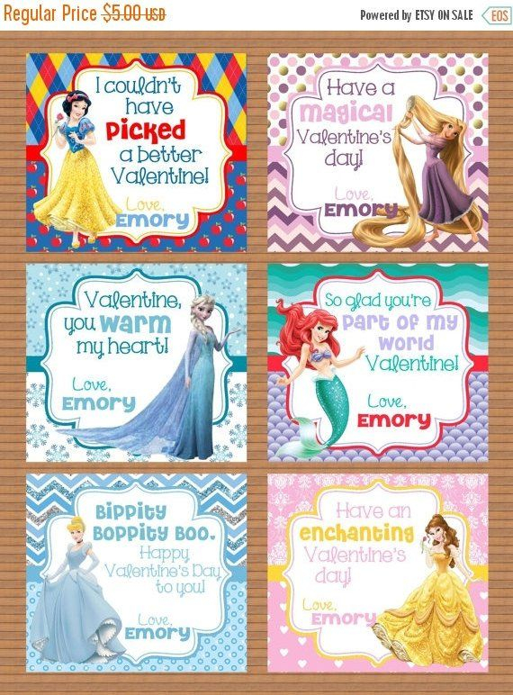 Free Printable Disney Princess Valentine Cards