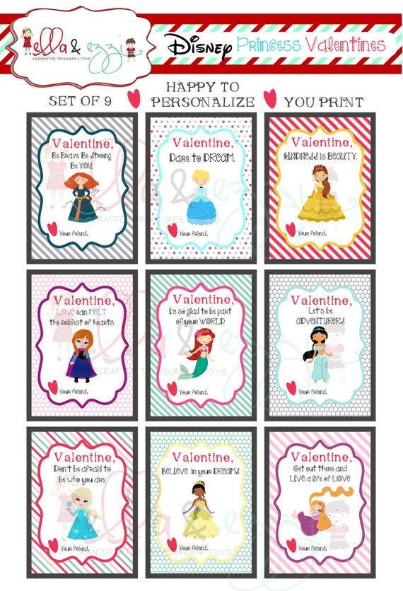 Free Printable Princess Valentines