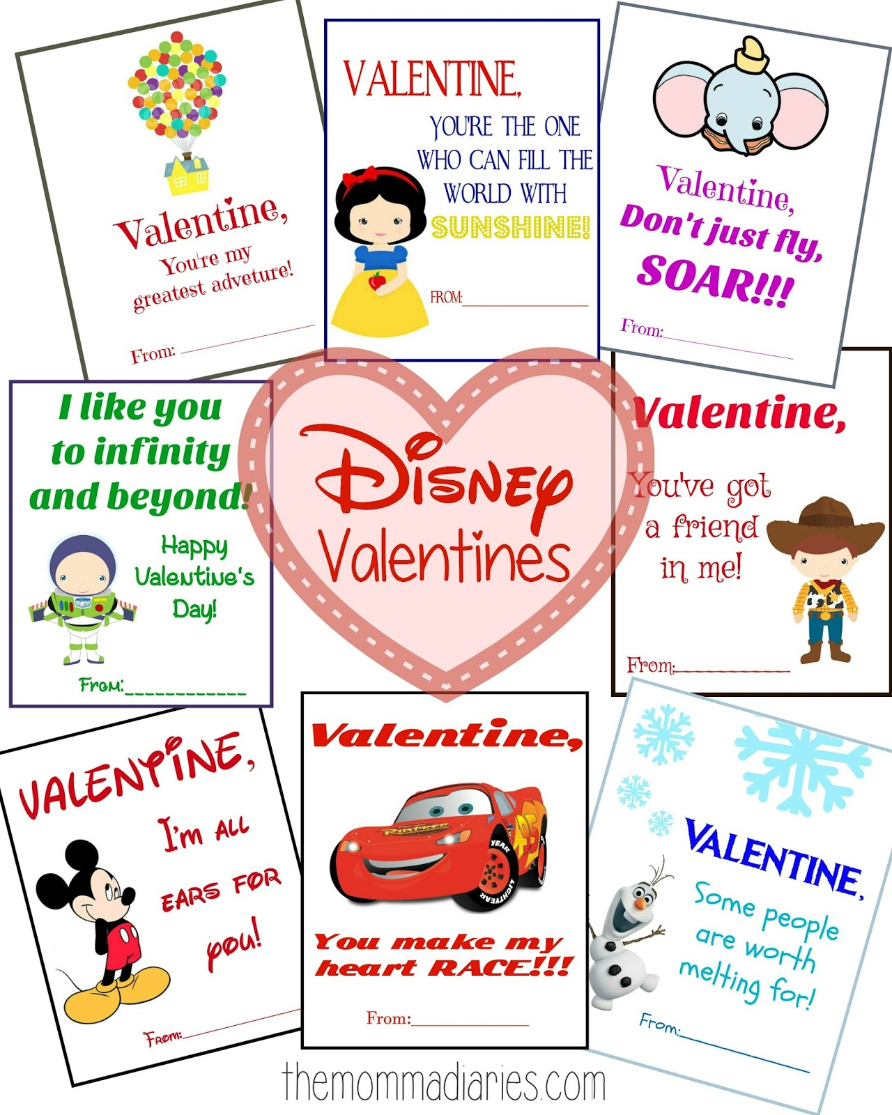Disney Printable Valentine Cards
