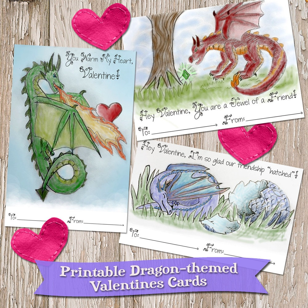 Free Printable Dragon Valentines