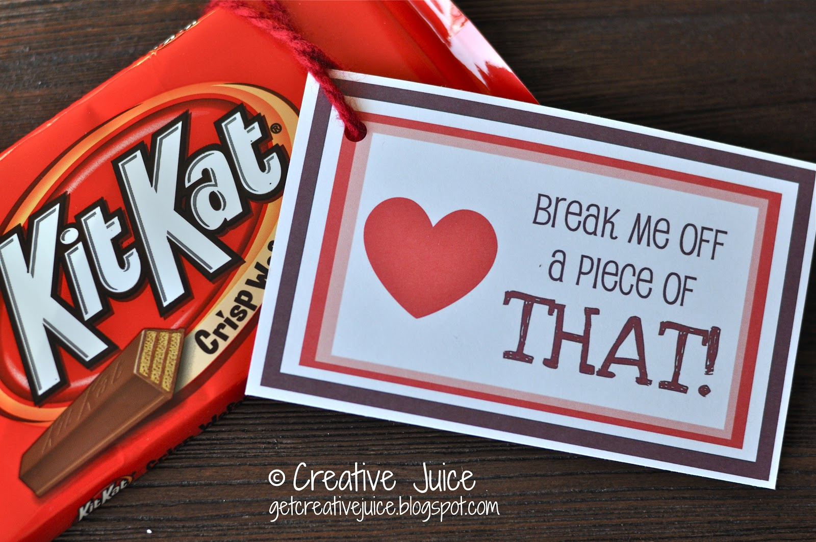 Kit Kat Valentine Printable