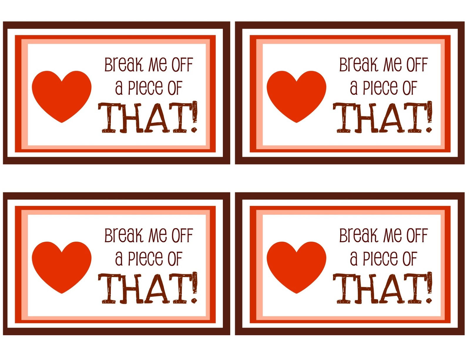 Kit Kat Valentine Printable