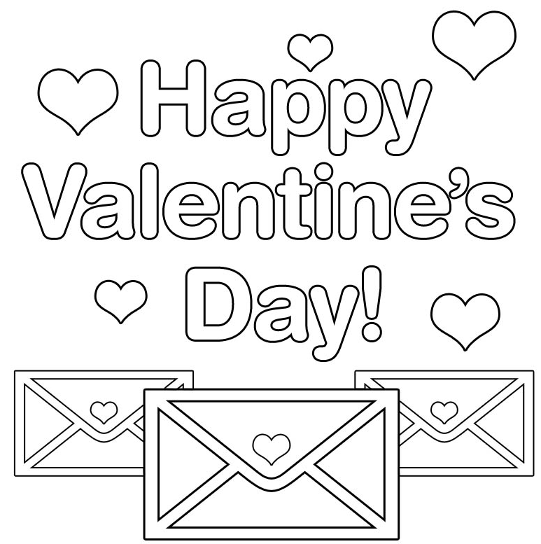 Happy Valentines Day Coloring Pages Free Printable