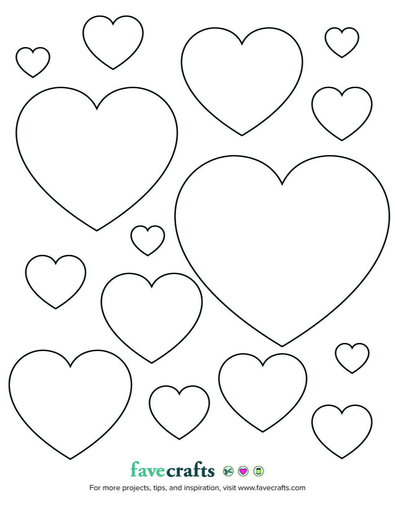 Printable Valentine Hearts To Color