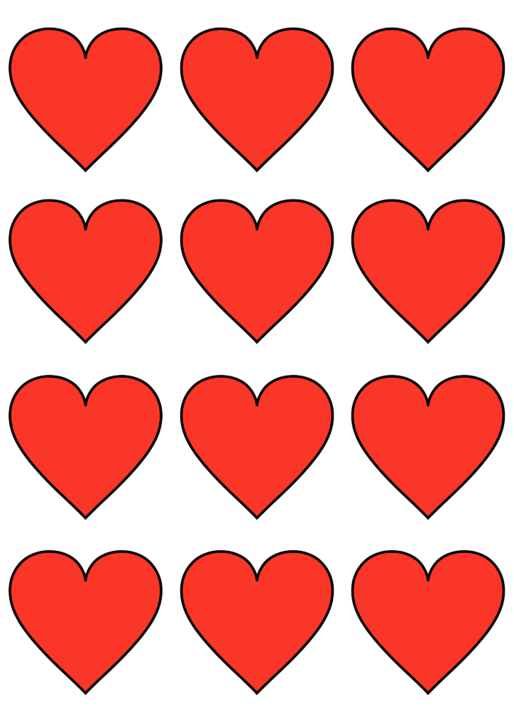 Hearts For Valentines Day Printable