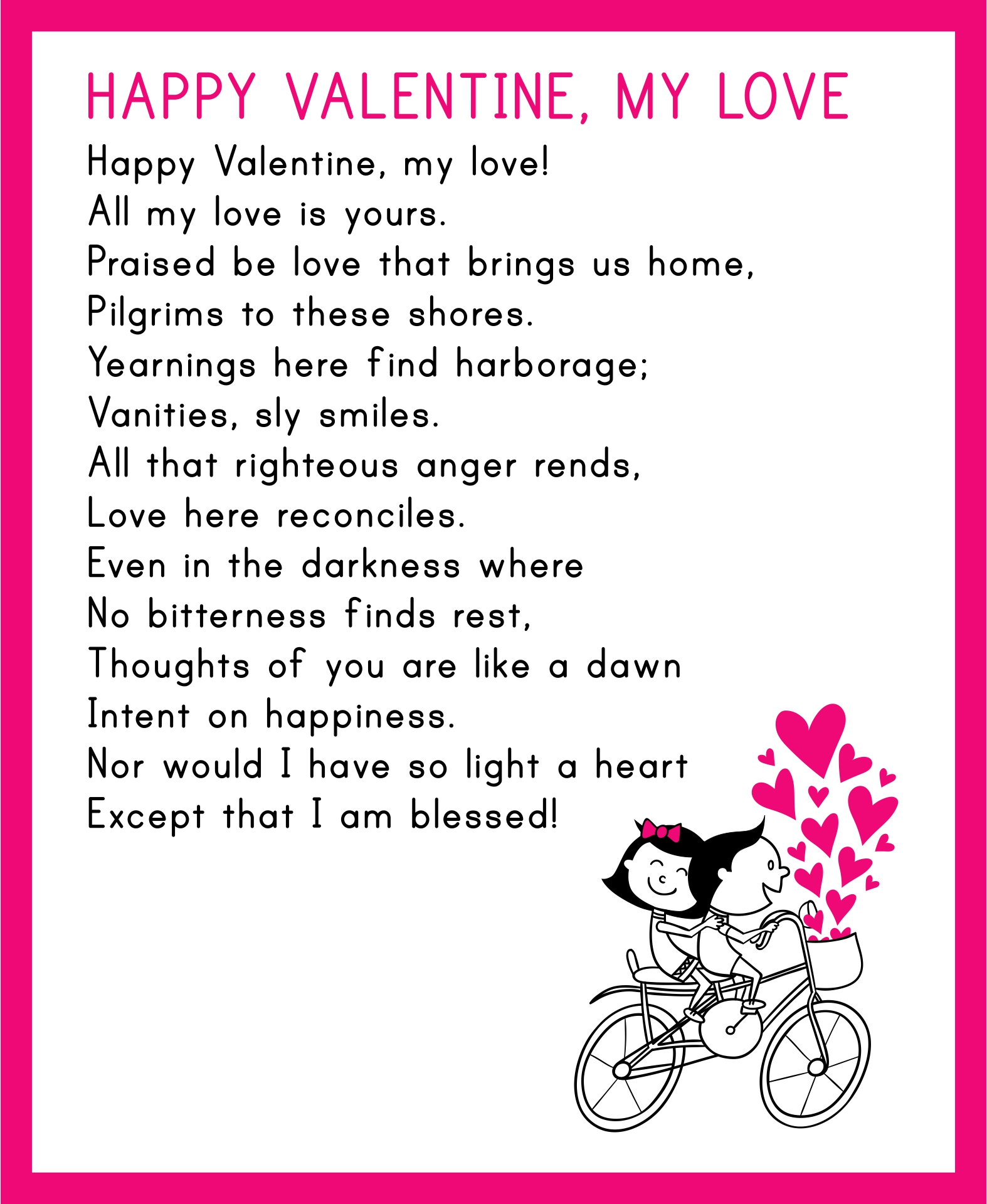 Free Printable Valentine Poems