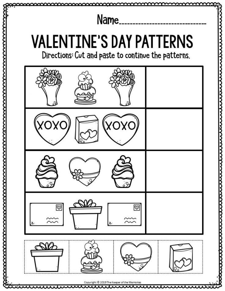 Printable Valentine Worksheets Preschool